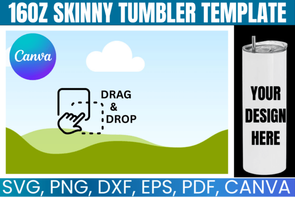 Download 16oz Skinny Tumbler Template - Tumbler template Collection