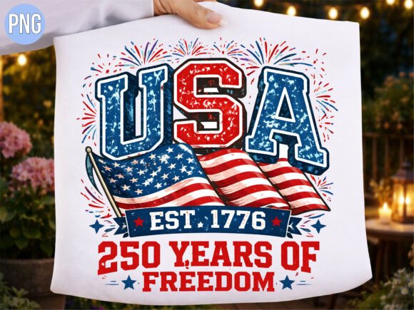 Download USA 250 Years of Freedom Flag PNG - Usa Collection