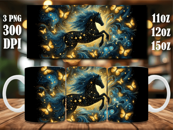 Download Floral Western Horse Sublimation Mug Wra - Sublimation mug Collection