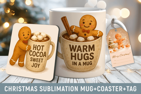 Download Christmas Sublimation Mug Wrap, Coaster - Sublimation mug Collection