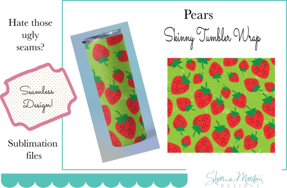 Download 20 Oz Tumbler Wrap Strawberries - Premium Resources