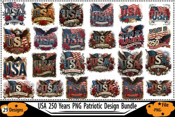 Download USA 250 Years of Freedom PNG Bundle - Usa Collection