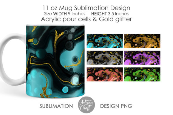Download Sublimation Mug Designs, Acrylic Pour - Sublimation mug Collection