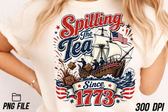 Download Spilling Tea PNG 1776 Ship USA America - Usa Collection