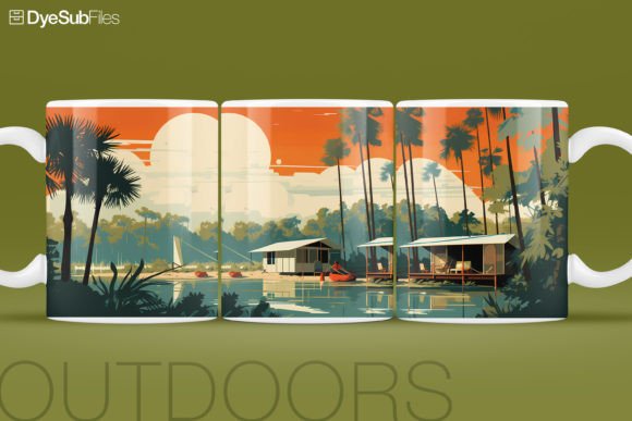 Download Vintage RV Camping Sublimation Mug Wrap - Sublimation mug Collection