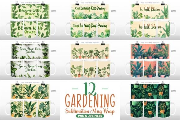 Download Gardening Sublimation Mug Wrap Bundle - Sublimation mug Collection