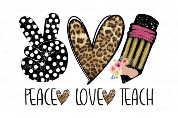 Download Peace Love Teach PNG, Teacher Design - Peace love teach png Collection