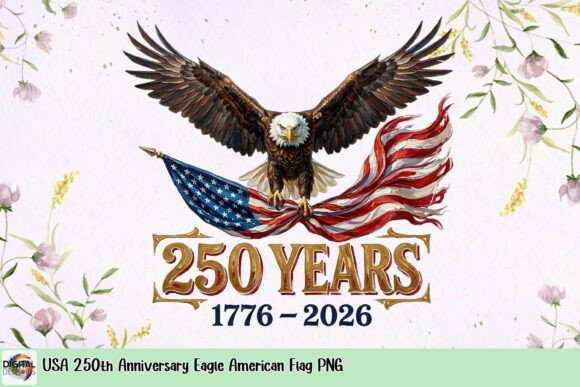 Download USA 250th Anniversary Eagle American Flag PNG - Usa Collection