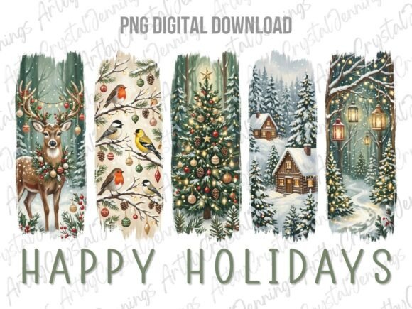 Download Christmas Holiday Winter Brushstroke PNG - Premium Resources