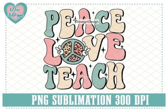 Download Retro Peace Love Teach PNG - Peace love teach png Collection